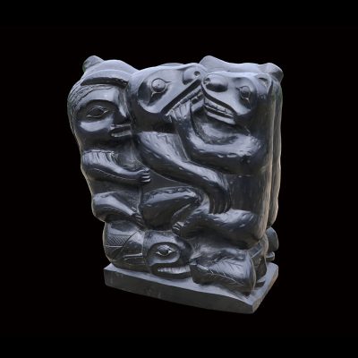 Rare Haida Argillite Figural Group Circa 1870