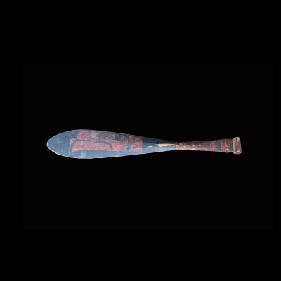 Rare Bella Bella Painted Ceremonial Canoe Paddle Circa 1880
