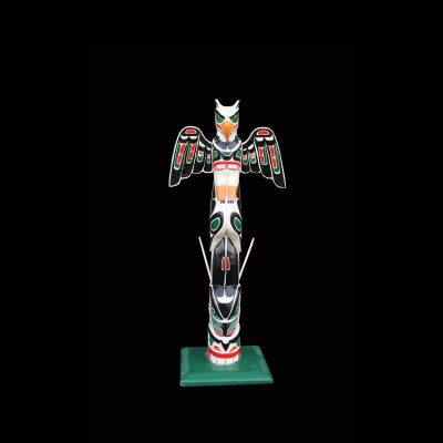 Very Rare Fine Kwakiutl Totem Pole by Charlie George Walkus (1907-1974)